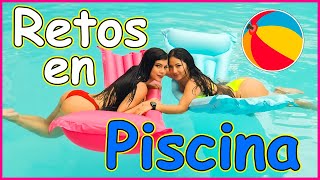 Retos en la piscina con mi amiga en  bikini | Marta María Santos