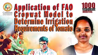 Application of FAO Cropwat model to determine irrigation requirements of tomato 1000 Student Interns screenshot 5