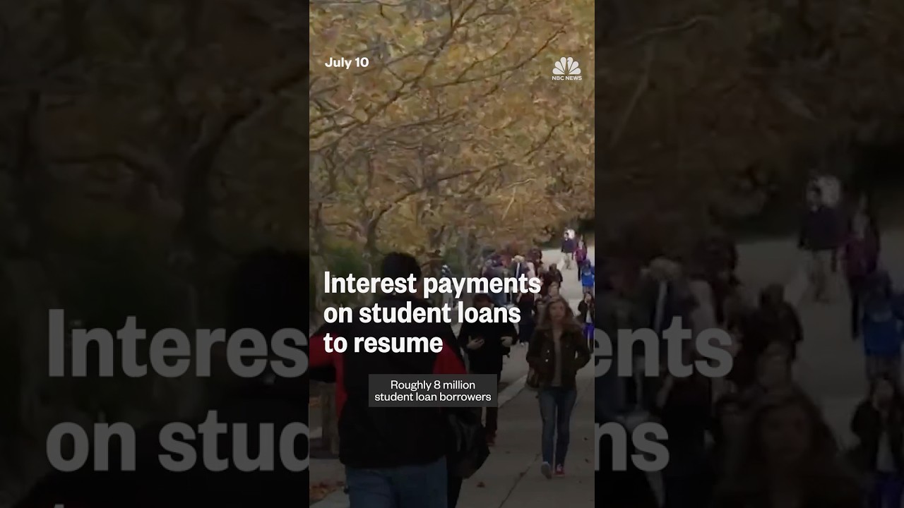 Interest payments on student loans to resume Interest payments on student loans to resume