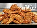 Crispy korean fried chicken wings