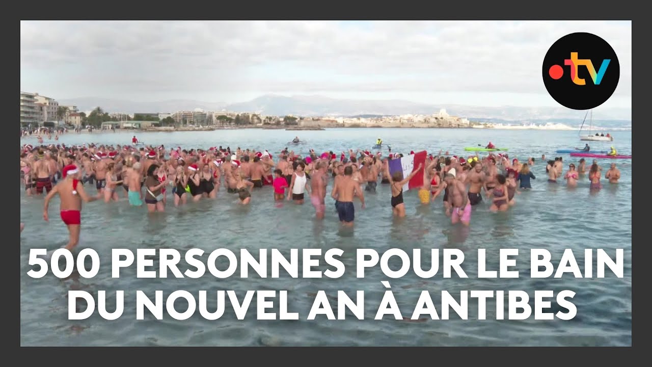 Bain du Nouvel An à Antibes : 500 personnes dans une eau à 15°