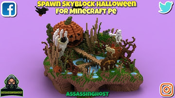 Download Spawn SkyBlock Halloween 2021 |Descargar Spawn SkyBlock| Por (AssassinGhost) |MINECRAFT PE|