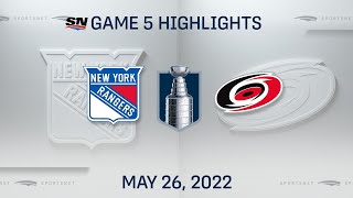 NHL Game 5 Highlights | Rangers vs. Hurricanes - May 26, 2022