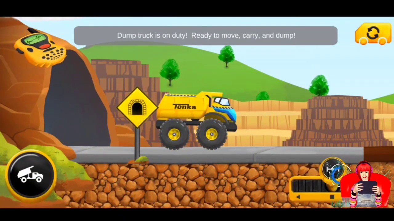Mobil truk  dump  truck  Roda besar Game Kartun  anak kecil 