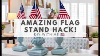 ⭐ I Made This DIY FLAG STAND for Under $15 — Two Ways (Thrifted + Lowe's)