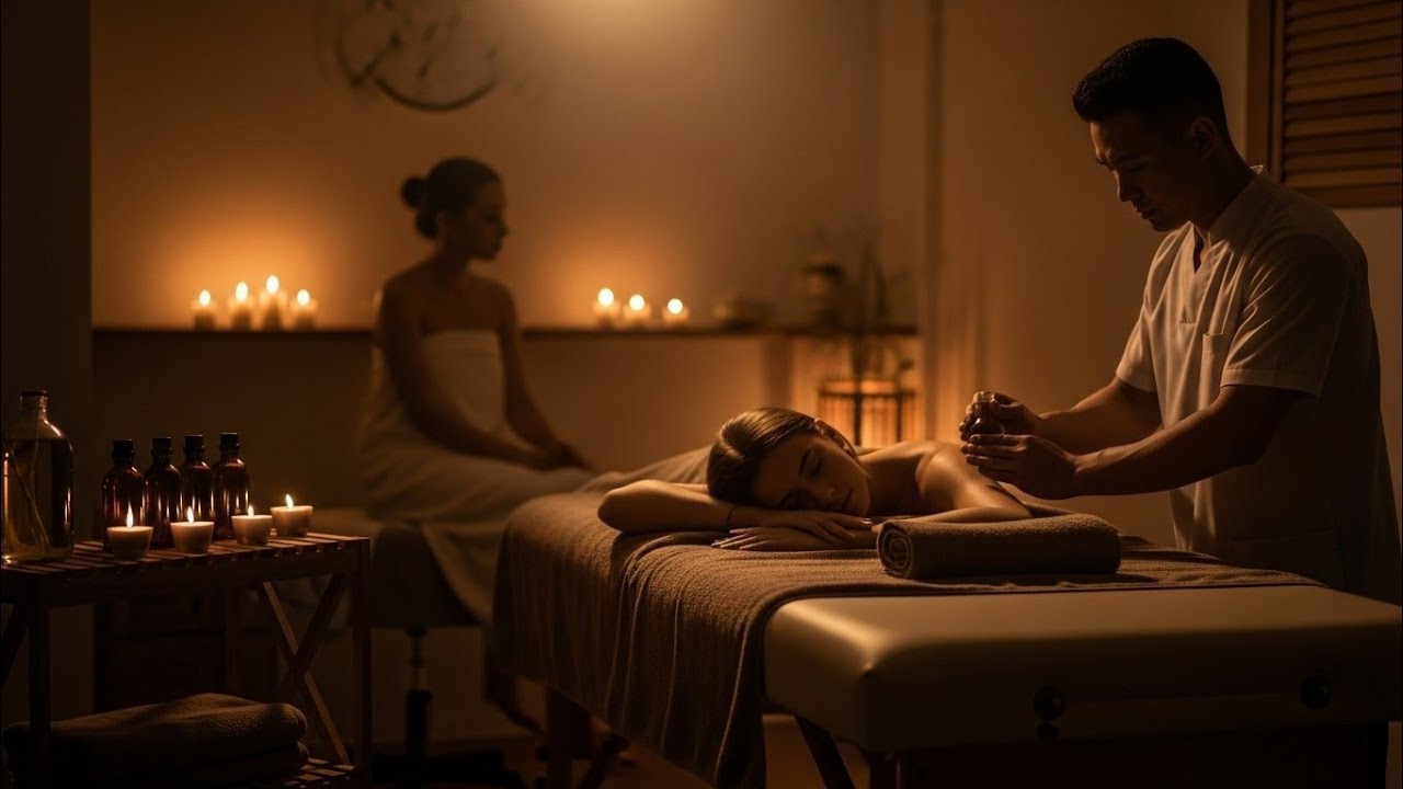 He massaged my special place/private area/sensitive spot with oil between my legs