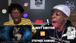 UK STUDENTS REACT ERB | Albert Einstein vs Stephen Hawkins | Epic Rap Battles Of History. (REACTION)