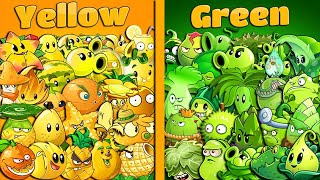 : Team GREEN vs YELLOW & ORANGE Plants - Who Will Win? - PvZ 2 Team Plant Vs Team Plant