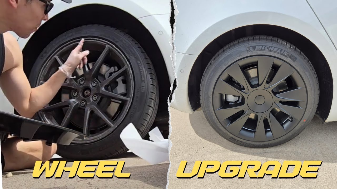 New induction wheel covers for Tesla Model 3 by EVBASE - YouTube