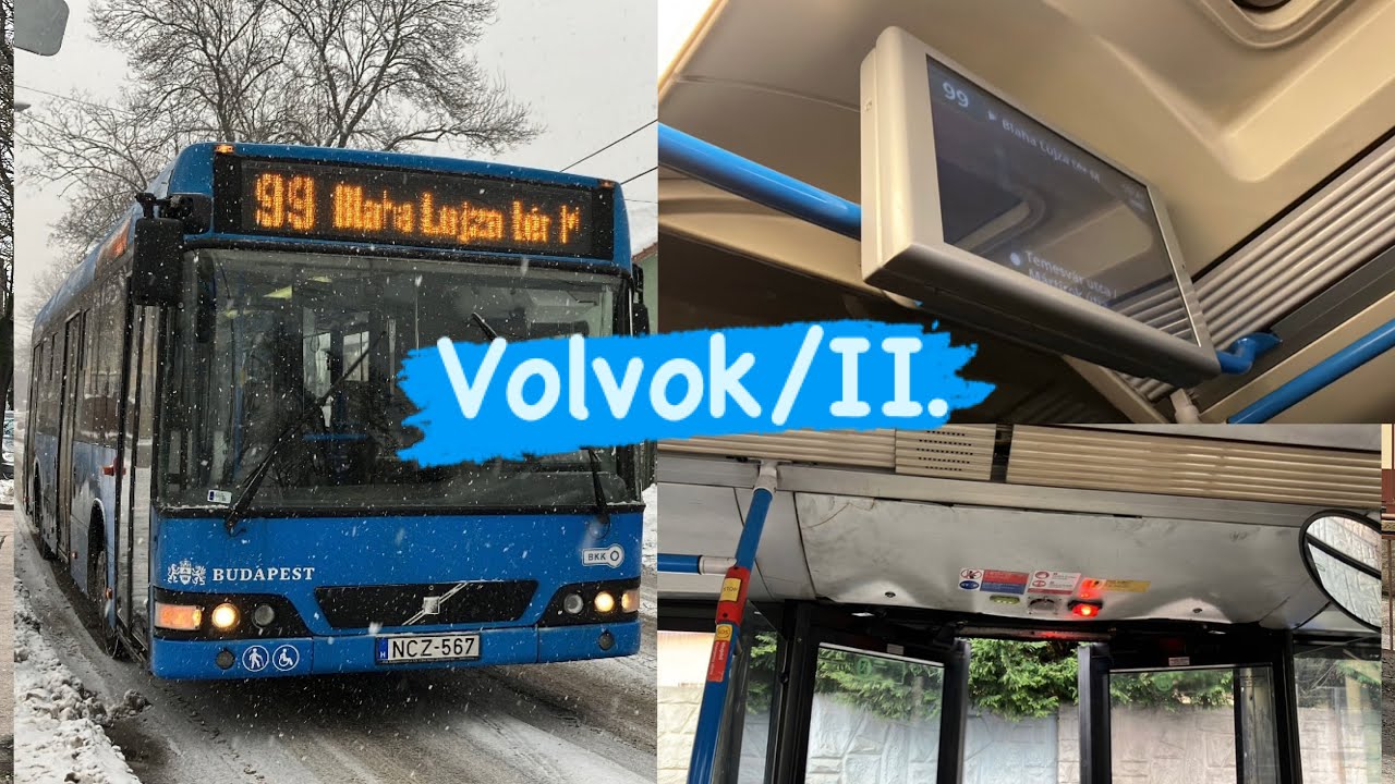 Utazás Volvo 7000-es és 7700-as autóbuszokkal a 99-esen / 2