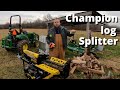 Champion 27 Ton Log Splitter Initial Review - Setting up our Firewood Processing Center