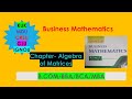 Ex  51 algebra of matrices of bcom