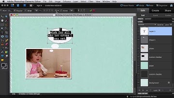 DigitalScrapper.com tutorial: Photoshop Elements 10 Type in a Shape