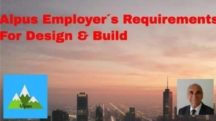 Alan Reviews Some Design & Build Employers Require...