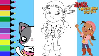 Coloring Jake and the Neverland Pirates Izzy Coloring Book Page | Sprinkled Donuts JR