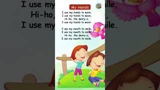 I Use My Hands to Wave | Easy English Action Rhyme for Kids | Nursery & LKG Rhymes