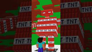 CHALLENGE RUN HEROBRINE VS TNT #minecraft #minecraftanimation #shorts