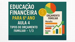 Educação Financeira para 6° Ano - Tipos de orçamento familiar  1/3
