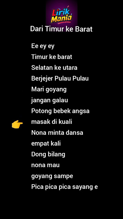 Dari Timur ke Barat #shots #liriklagu #lyrics #dance #trending