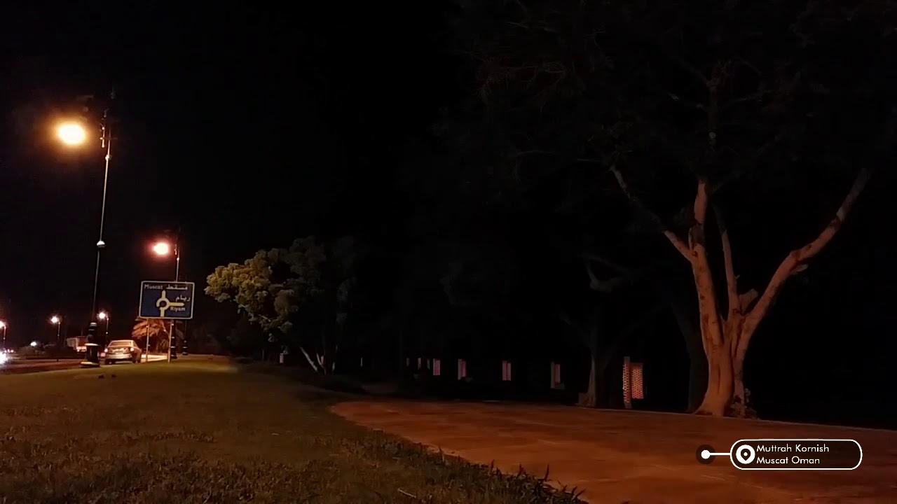 Muttrah Kornish Night Timelapse HD Video - Muscat Oman