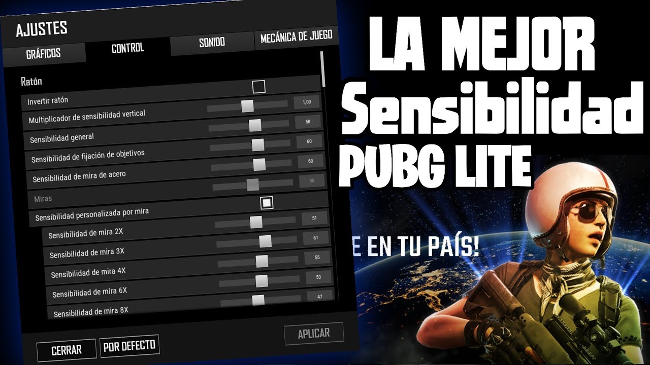 configurar la sensibilidad PUBG LITE ( Sin Recoil ) 💯 YouTube