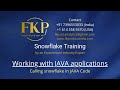 Snowflake Training: Calling Snowflake from Java | +91 7396553033 (India) |  +1 614 558 5570 (USA)