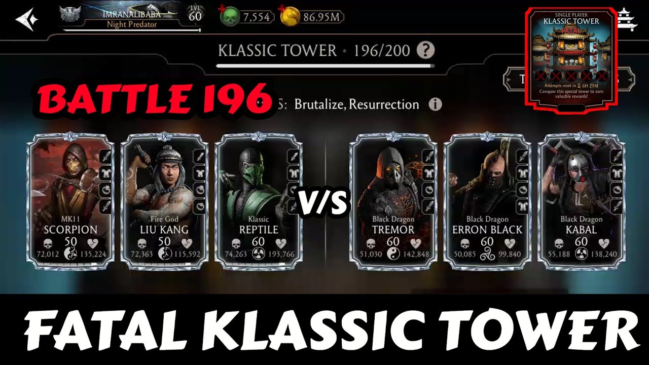 Fatal Klassic Tower Stage 196 Beat By Diamond Team Mk Mobile