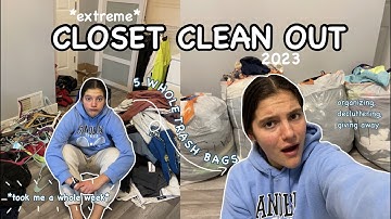 HUGE CLOSET CLEANOUT | organization, decluttering, spring cleaning!