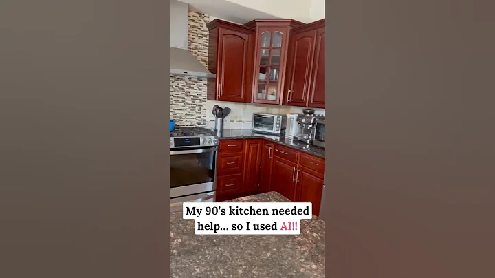 This 90s kitchen was long overdue for an upgrade… #aiinteriordesign #ai #aiinteriors