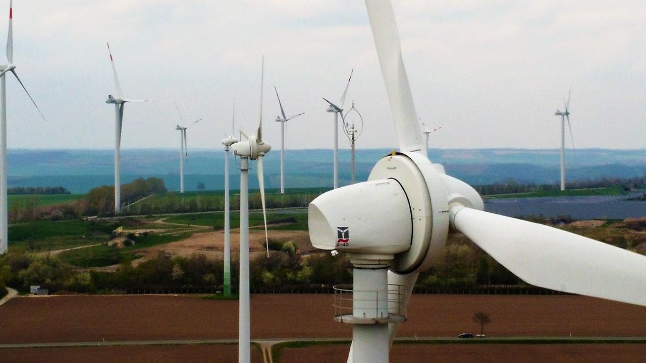 Wind farm Eckolstädt/Enercon E-40, E-53, E-66, E-82, Vestas V90, V112, Bonus 1300/62 wind turbines