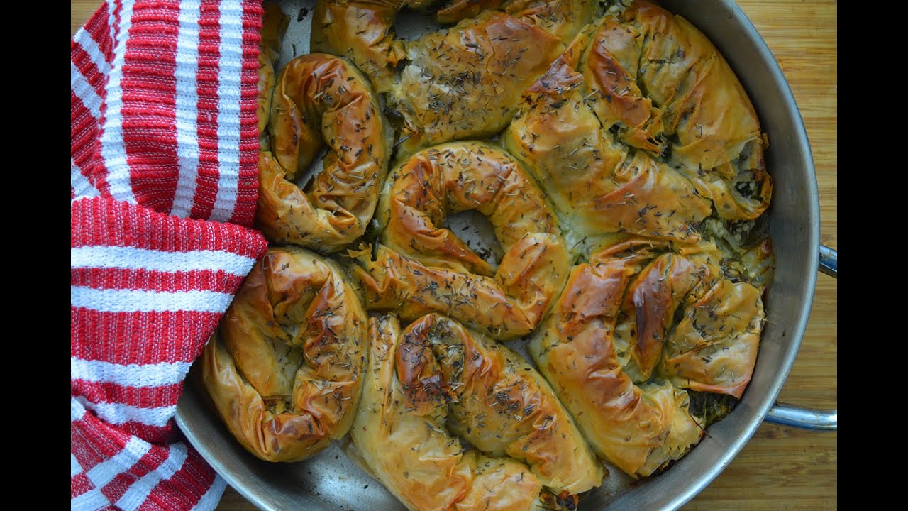 שבלולי פילו עם תרד ובולגרית