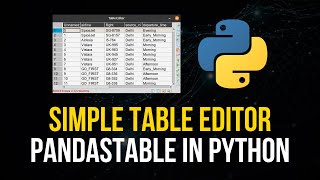 Table Editor in Python with pandastable