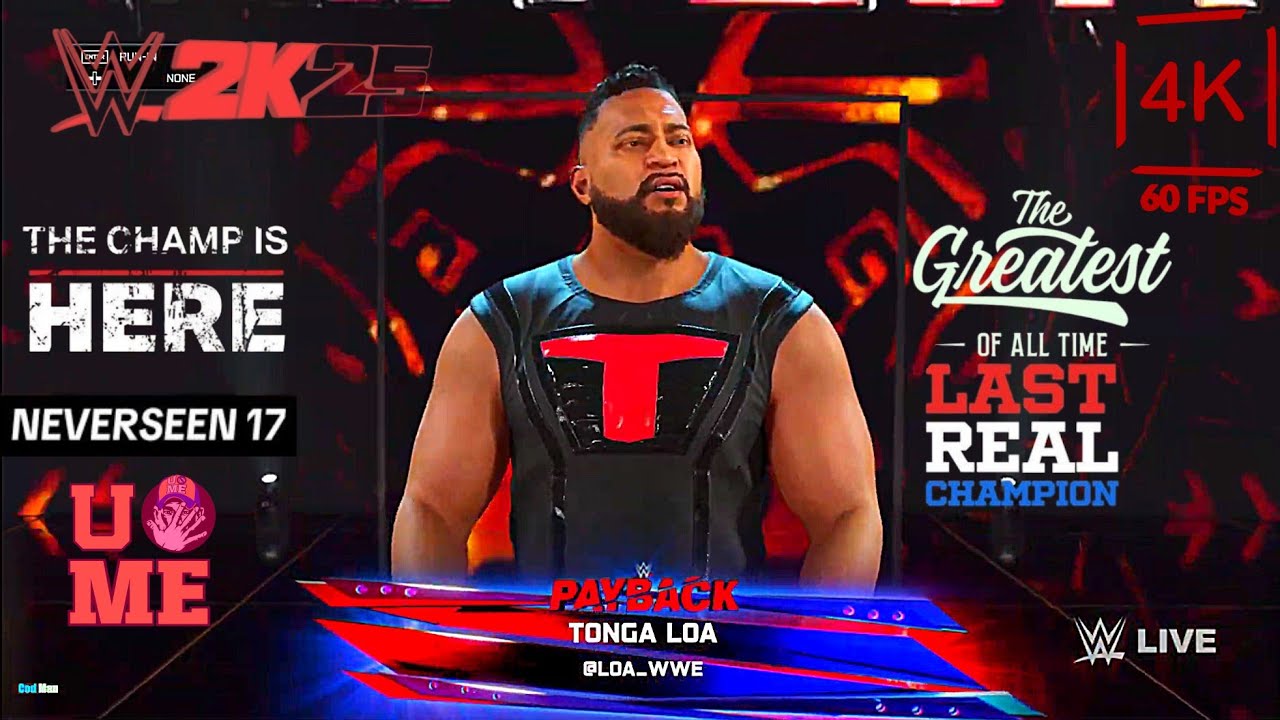John Cena vs Tonga Loa  🫡 |TLC | Wwe 2k25 | 4k60Fps|⭐⭐⭐⭐⭐