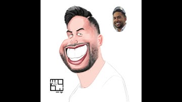 Timelapse caricature by iPad Pro by procreate