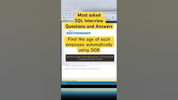 How to find the age of each employee and store that in new column #sql #sqlqueries #coding #shorts