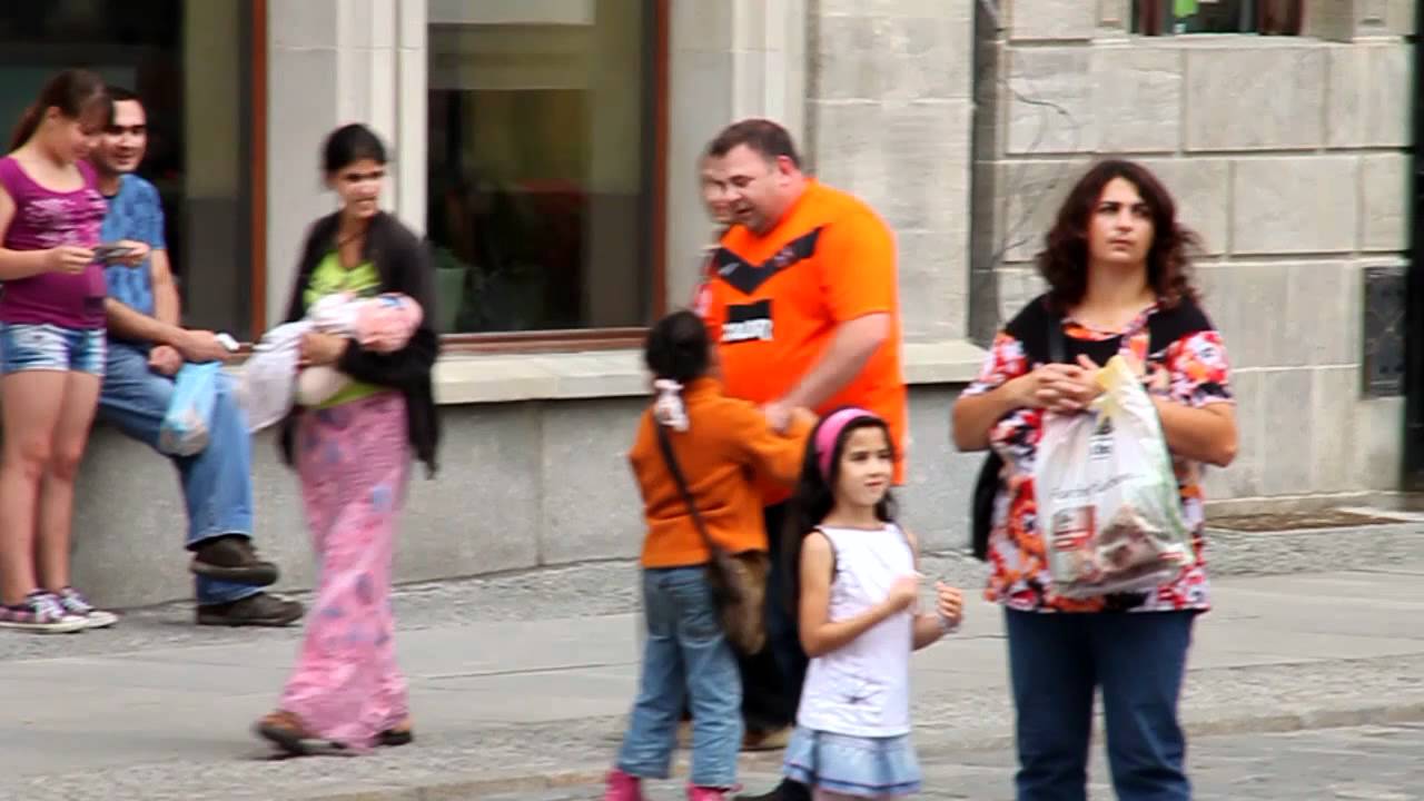 Gypsy beggar with a Russian child Gypsy beggar with a Russian child