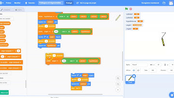 Scratch - Triangle avec relation de Pythagore et trigonométrie (Dessin géométrique avancé)