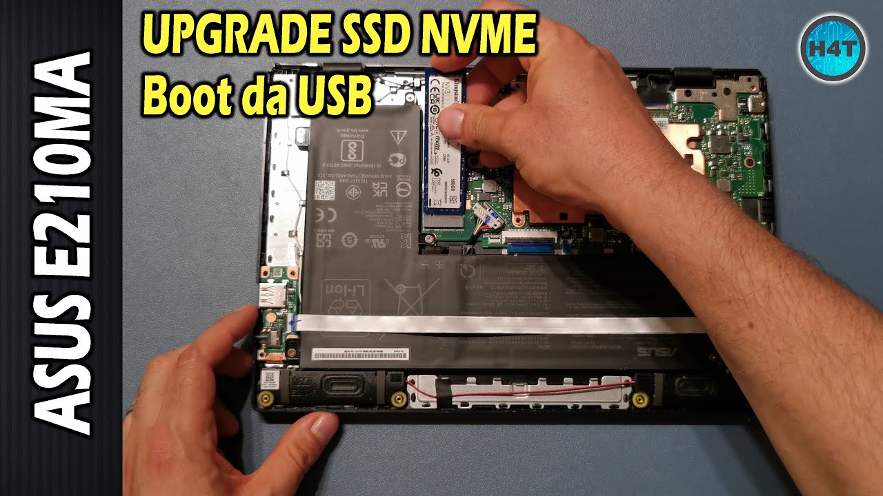 Laptop ASUS E210MA: Upgrade SSD NVME, Boot da USB - YouTube