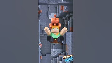 Minecraft Kratos Cliff Jump, Golem Saves Alex #Minecraft #Shorts