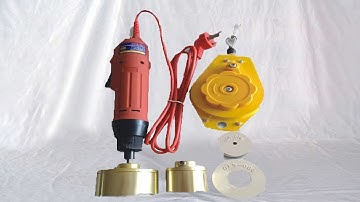 Handheld capping machine portable capper &rubber inserter exported to India 手持式旋蓋機封口頭出口印度