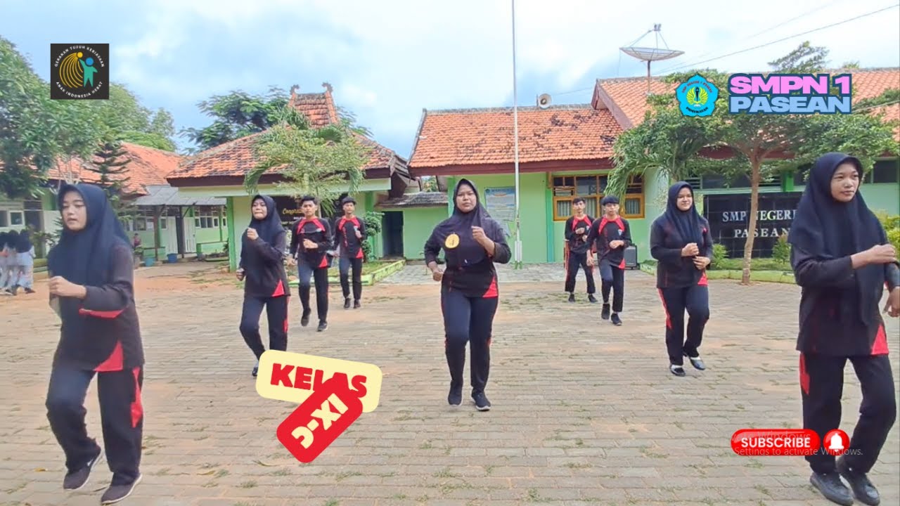 Senam Anak Indonesia Hebat Kelas IX-C SMP Negeri 1 Pasean - YouTube