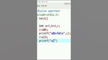Bitwise Operators in C #shorts #youtubeshorts