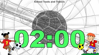 2 Minute Countdown Timer - Soccer - Music Alarm⚽🎵