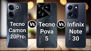 Tecno Camon 20 Pro Vs Tecno Pova 5 Vs Infinix Note 30