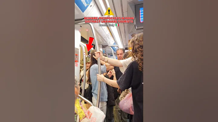 🔴 BEWARE! Caught on Camera: Pickpockets in Rome Italy distract unaware tourists! #Viral #Pickpocket