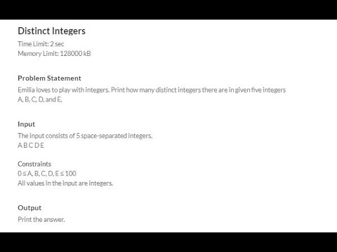 Distinct Integers - Assignment | SharmaTechnical1 | #java #short #viral #youtubers #subscribe