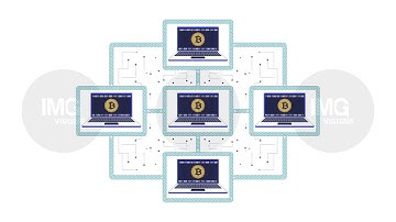 Blockchain network 2D animation