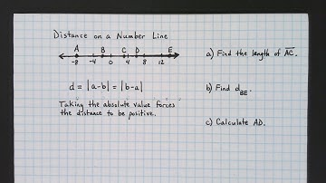 Calculating Distance on a Number Line