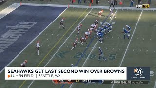 Seahawks get last-second win against Browns, move to 1st place in NFC West