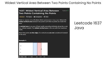 Leetcode 1637 | Widest Vertical Area Between Two Points Containing No Points